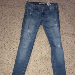 Hollister Ripped Skinny Blue Jeans